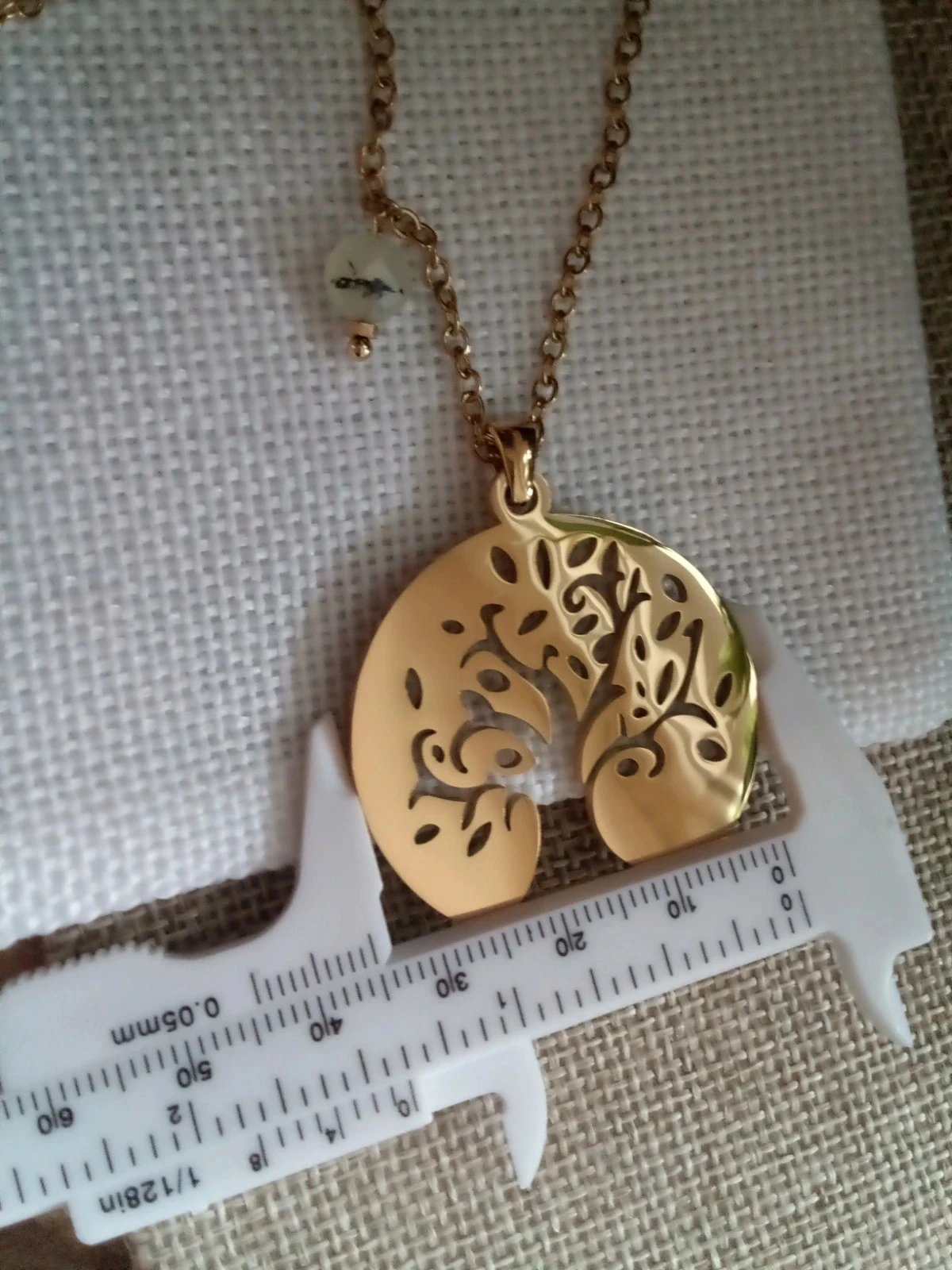 Collier arbre de vie et pierre naturelle de jade – photo 3